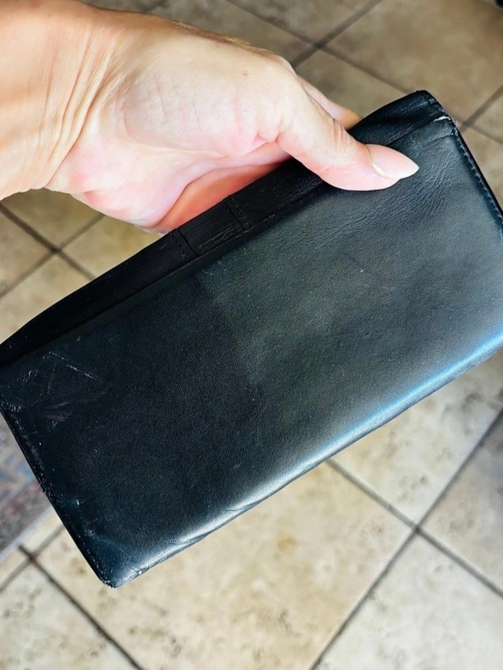Burberry Nova Check plaid Continental Wallet in Black & Red - Picture 5 of 9